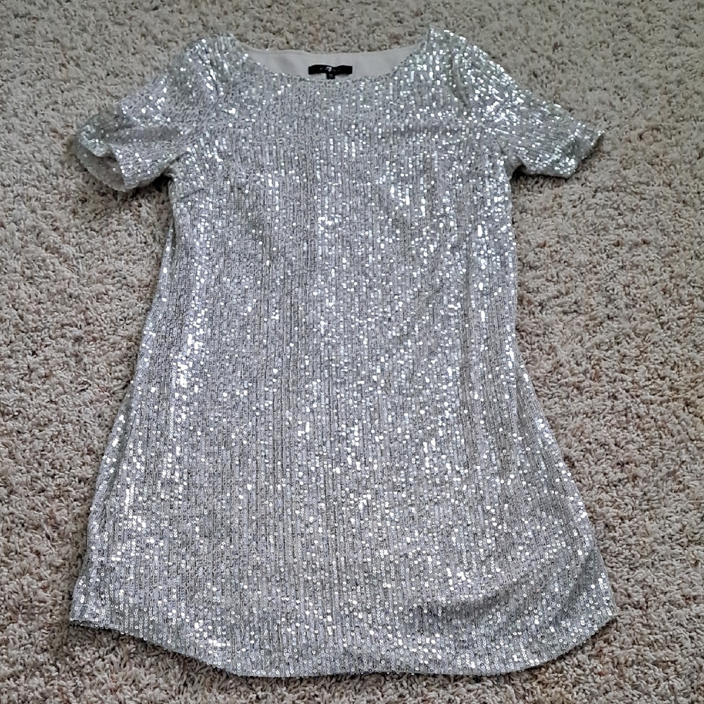 Silver Sequin Women's Dress